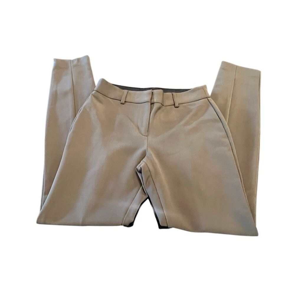 Express Women's Flat Front Mid-rise Stretch Skinny Dress Pants Tan Size 0 - Picture 3 of 5